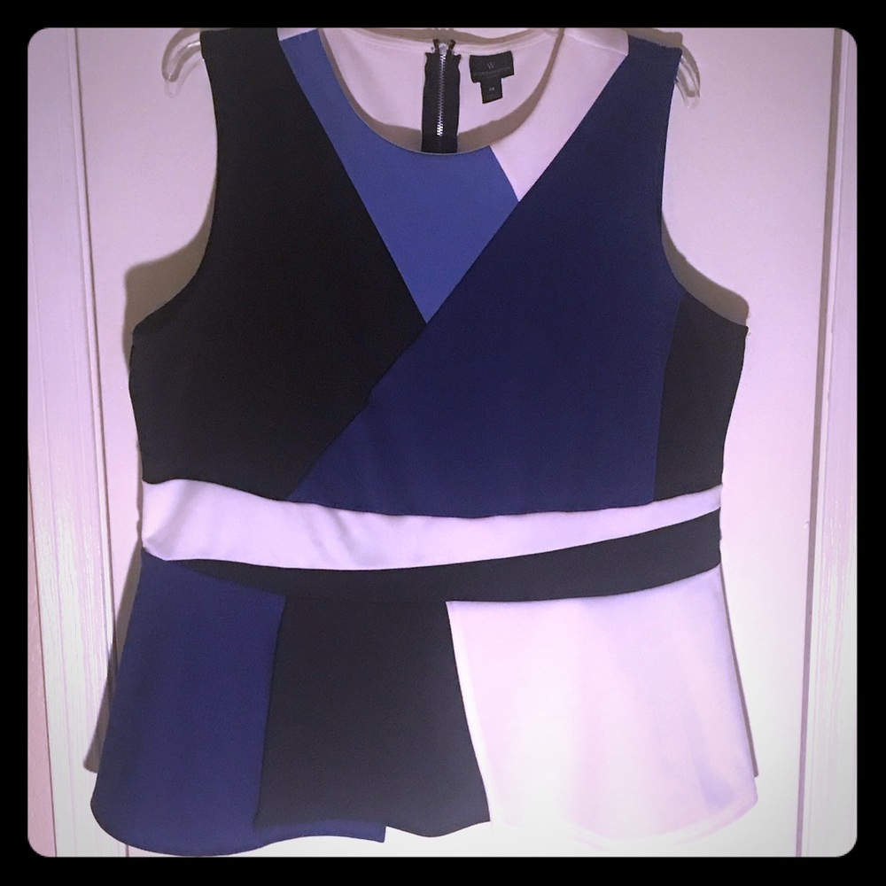 Color Block Peplum Top